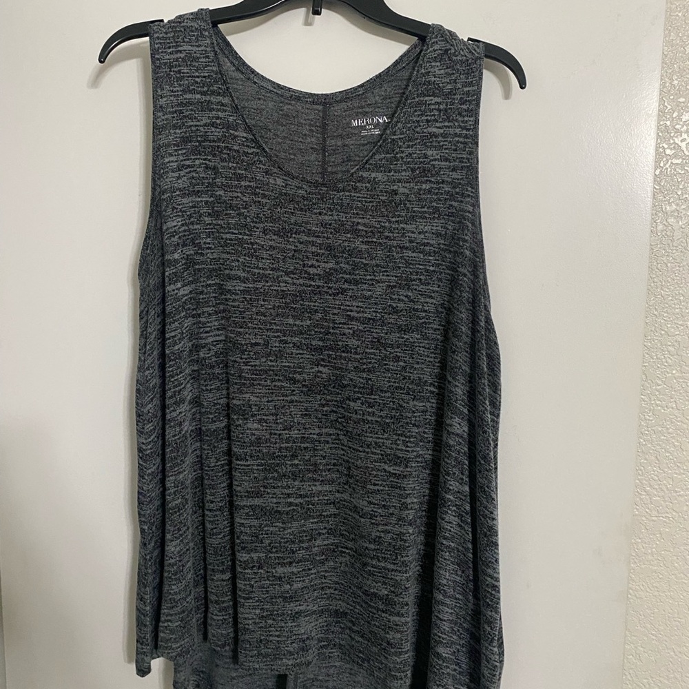 Merona Gray Relaxed Sleeveless Tank Top